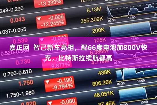 嘉正网  智己新车亮相，配66度电池加800V快充，比特斯拉续航都高