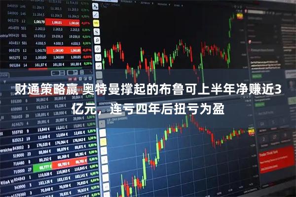 财通策略嬴 奥特曼撑起的布鲁可上半年净赚近3亿元，连亏四年后扭亏为盈