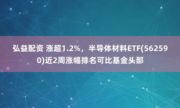 弘益配资 涨超1.2%,半导体材料ETF(562590)近2周涨幅排名可比基金头部