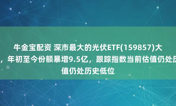 牛金宝配资 深市最大的光伏ETF(159857)大涨超5%,年初至今份额暴增9.5亿,跟踪指数当前估值仍处历史低位