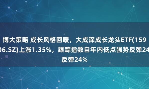 博大策略 成长风格回暖,大成深成长龙头ETF(159906.SZ)上涨1.35%,跟踪指数自年内低点强势反弹24%